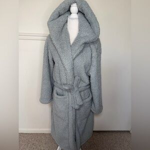 Pottery Barn Teen Soft Gray Teddy Robe size M/L